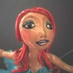 Ginger & Blue Hanging Mermaid - thumbnail 3