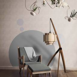 Wood Floor Lamp, Custom Design Lamp & Lighting, Mid Century Modern Veneer Unique Character Lighting, Handmade - thumbnail 2