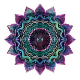 Set Of Three Mandala Prints/Yoga Meditation Zen Purple Mandalas Sacred Geometry Rectangular + Square - thumbnail 2