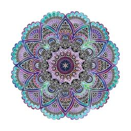 Set Of Three Mandala Prints/Yoga Meditation Zen Purple Mandalas Sacred Geometry Rectangular + Square - thumbnail 3