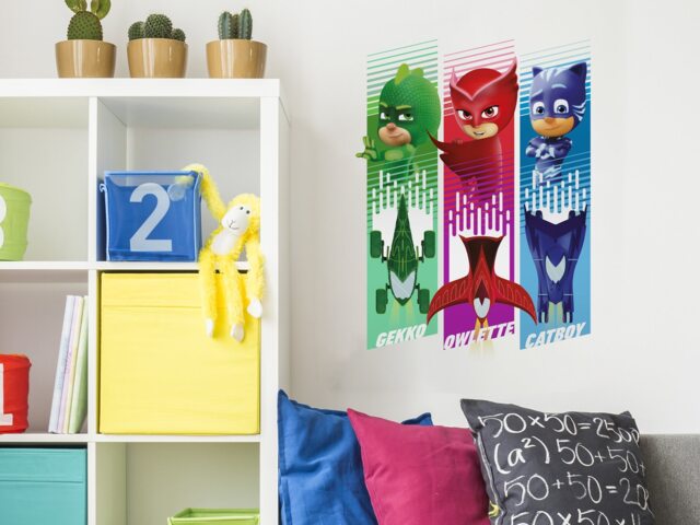 Pj Masks Vehicles Wall Sticker, Decal, Pj Themed Bedroom, Masks Room - image 1
