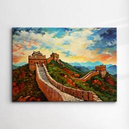 The Great Wall Of China Abstract Oil Painting Van Gogh Style Art Framed Canvas Poster Print Home Kitchen Office Room Decor Gifts - thumbnail 3