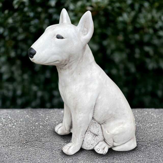 Massive Bull Terrier Statue Concrete Dog Sculpture Stone Pet Figurine Cement Memorial Decoration Dog Lover Gift Handmade - image 1
