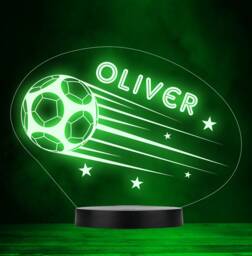 Football Kick Sport Hobby Soccer Personalised Colour Change Lamp Night Light - thumbnail 1