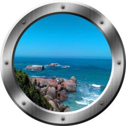 Ocean Wall Decal Nature Scene Porthole Peel & Stick Mural - Vwaq Sp38 - thumbnail 2