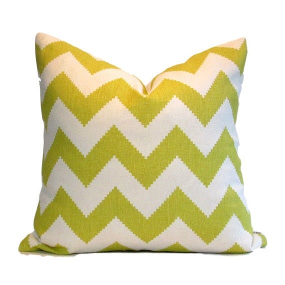 KravetLinden-Johnathon Alder - LimitlessBoth Sides- Decorative Designer Cover Chartreuse /Ivory Throw/Lumbar Pillows - image 1