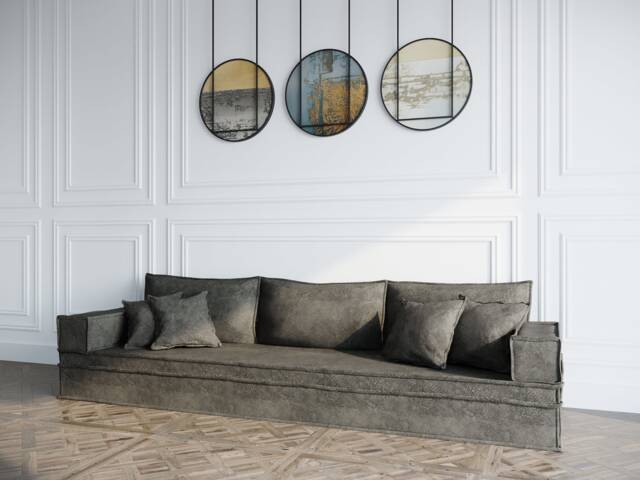 Arabic Floor Sofa Set - Modular Living Room Seating, Washable Cover - image 1
