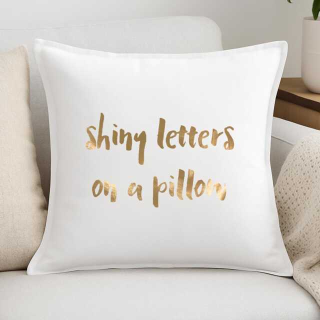 Scorpio Cushion Cover Cotton Pillow With Metallic Vinyl Zodiac Symbol Decor - image 1