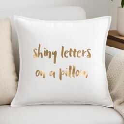 Scorpio Cushion Cover Cotton Pillow With Metallic Vinyl Zodiac Symbol Decor