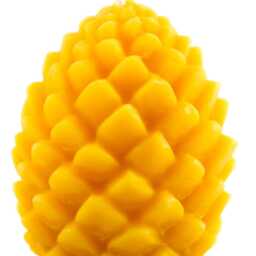 2 Candles Made Of 100% Beeswax Pieces Golden Yellow Cones Handmade Quality Wick From Germany Honey Scent Natural Candle - thumbnail 3