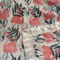 Free Embroidery Flamingos Satin Back Or Double Minky With Edge 30 X 35 Baby Blanket - thumbnail 3