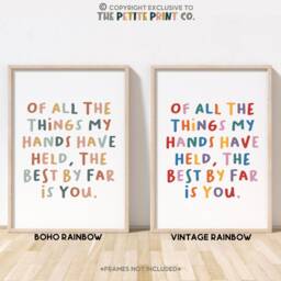 Of All The Things My Hands Have Held, Best By Far Is You Print -- Girls Nursery Print, Boys Decor, Quote, Unframed - thumbnail 3