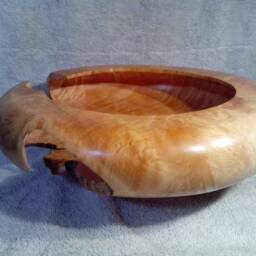 Hand Turned Box Elder Wood Bowl, 33cm Wide - thumbnail 2