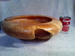 Hand Turned Box Elder Wood Bowl, 33cm Wide - thumbnail 1