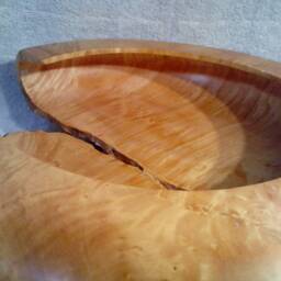 Hand Turned Box Elder Wood Bowl, 33cm Wide - thumbnail 3