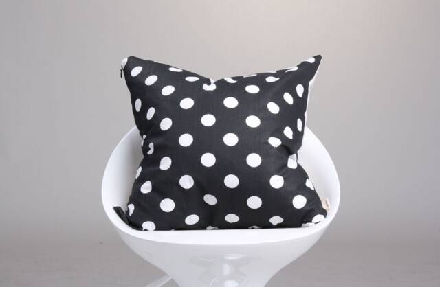 Polka Dot Pillow Cover/Black White Decorative Throw Accent Cushion - image 1
