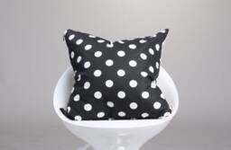 Polka Dot Pillow Cover/Black White Decorative Throw Accent Cushion - thumbnail 1