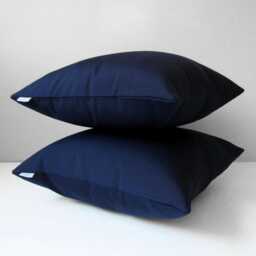 Navy Sunbrella?? Outdoor Pillow Cover, Decorative Blue Cushions For Boat & Patio Seating, Nautical Vibe Pool Loungers, Mazizmuse - thumbnail 1
