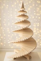 Christmas Tree Wood, Minimal For Chrismas, Eco Holiday Small Space, Country Decoration, Home Decor 114cm