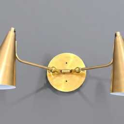Handcrafted Brass Double Wall Sconce Mid-Century Modern Lighting Fixture - thumbnail 4
