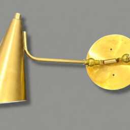 Handcrafted Brass Double Wall Sconce Mid-Century Modern Lighting Fixture - thumbnail 3
