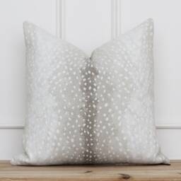 Antelope Outdoor Pillow Cover White & Tan Indoor Cushion Decorative Pillows Animal Print - Brooke - thumbnail 1