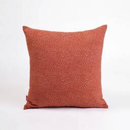 Mustard Yellow & Terracotta Reversible Throw Pillow Cover, Dot Print, Cotton Pillow, Sizes Available - thumbnail 3