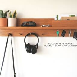 Tasmanian Oak Peg Rail Shelf - Nursery Coat Rack - thumbnail 4