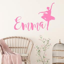 40% Off Ballerina Wall Decal - Baby Personalized Name Girl Room Ballet Decor Stickers Dance Nursery - thumbnail 3