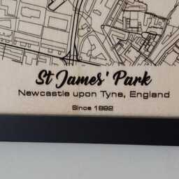 st James' Park Wall Art Laser Engraved Wood, Newcastle Utd Fc Gift - thumbnail 3