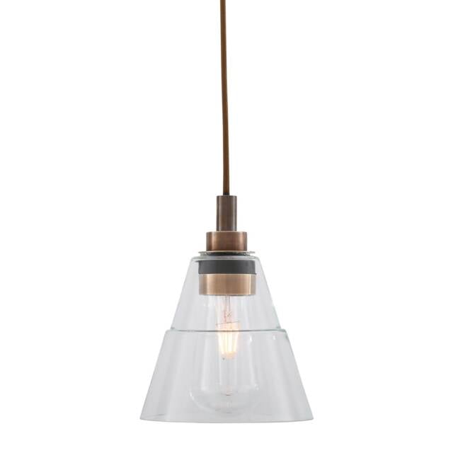 Kairi Clear Glass Bathroom Pendant Light 7'' - 18cm Ip65 - image 1