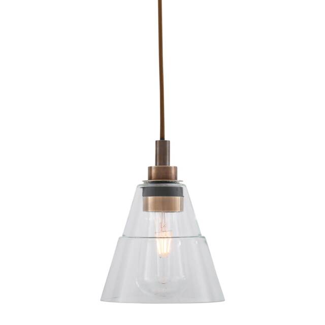 Kairi Clear Glass Bathroom Pendant Light 7'' - 18cm Ip65 - image 1