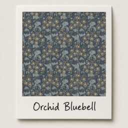 William Morris Orchid Bluebell Waste Paper Bin - Handmade Fabric Basket For Bedroom, Study Or Home Office - thumbnail 3