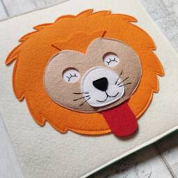 Montessori Felt Quiet Book Page Lion Sensory Toy - thumbnail 3