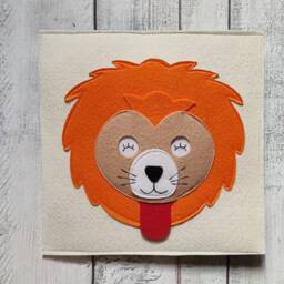 Montessori Felt Quiet Book Page Lion Sensory Toy - thumbnail 4