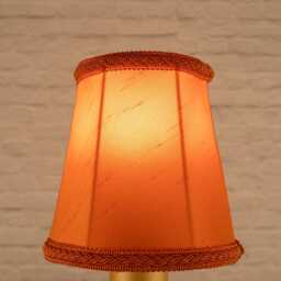 Orange Empire Chandelier Shade, Faux Silk Candle Clip Lampshade, Wall Light Handmade - thumbnail 4