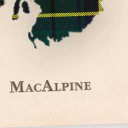 Clan Macalpine Scottish Tartan Map - Of Scotland Family Wall Decor, Ready To Hang - thumbnail 4