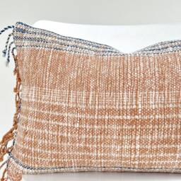 Brown Tribal Hemp Hand Woven Natural Dye Color Pillow Cover - thumbnail 2