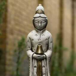 Goddess Kwan Yin Concrete Statue Spiritual Garden Decoration Outdoor Zen Figurine Stone Spiritual Decor Of Compassion Ornament Gift - thumbnail 2