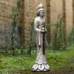 Goddess Kwan Yin Concrete Statue Spiritual Garden Decoration Outdoor Zen Figurine Stone Spiritual Decor Of Compassion Ornament Gift - thumbnail 3