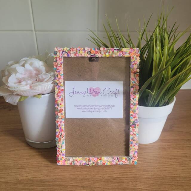 Colourful Sweets/Candy & Cakes Clay Slices Photo Frame 4 X 6 Inches - image 1