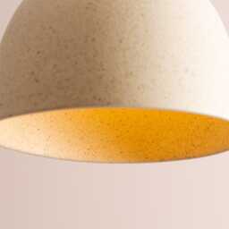 Speckled Cream Matt Element Pendant Light in Ceramic & Brass/Nickel - thumbnail 3