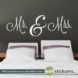 Mr. & Mrs. Wall Decal - Bedroom Decor - thumbnail 2