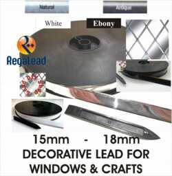 15mm 18mm Self Adhesive Window Lead Strip Glass Crafts Regalead Tool - thumbnail 1
