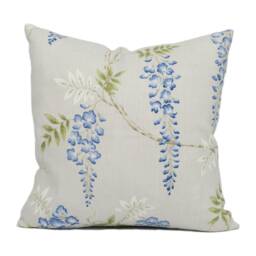 Colefax & Fowler - Grayshott Blue/Green Delicate Trailing Wisteria Designer Cushion Cover Handmade Throw Pillow Luxury Home D??cor - thumbnail 2