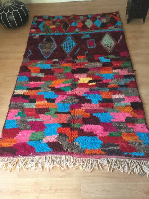 Moroccan Rug Boujaad/Antique Wool Rug Bohemian Berber Atlas Vintage /154 X 266 cm 5.05 8.72 Ft Bouj 504 - image 1