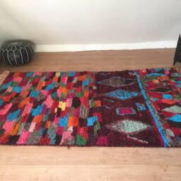 Moroccan Rug Boujaad/Antique Wool Rug Bohemian Berber Atlas Vintage /154 X 266 cm 5.05 8.72 Ft Bouj 504 - thumbnail 3