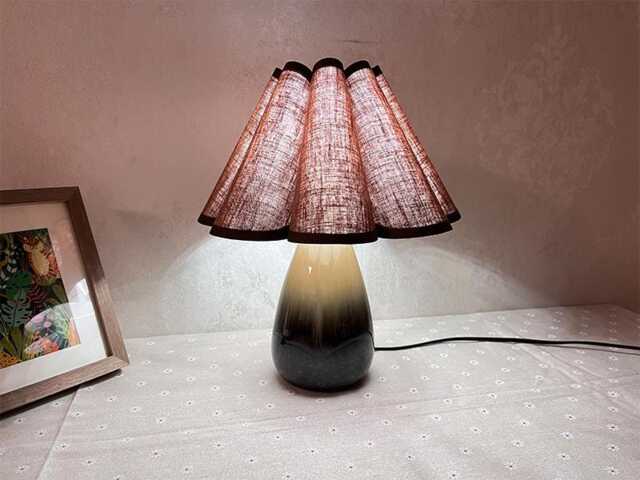 Brown Lampshade For Table Lamp, Custom Light Shade, Hanging Lamp Retro Lampshades, Available in 14 Colors - image 1