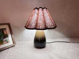 Brown Lampshade For Table Lamp, Custom Light Shade, Hanging Lamp Retro Lampshades, Available in 14 Colors - thumbnail 1