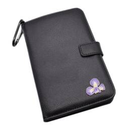 Iris Flower Design - Personalised Leatherette Golf Organiser Complete With Divot Repairer, Marker, Tees, Scorecard & Pencils - thumbnail 2